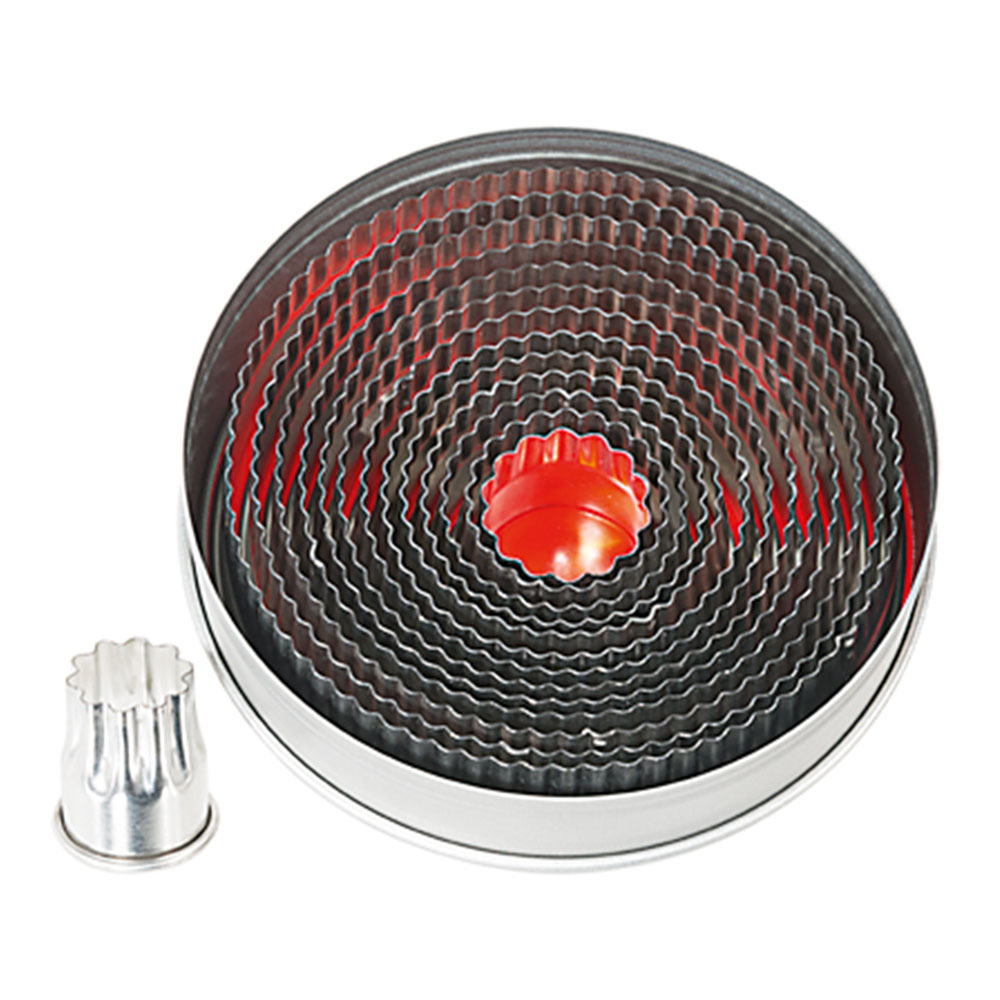 Ausstechersatz rund, gerippt