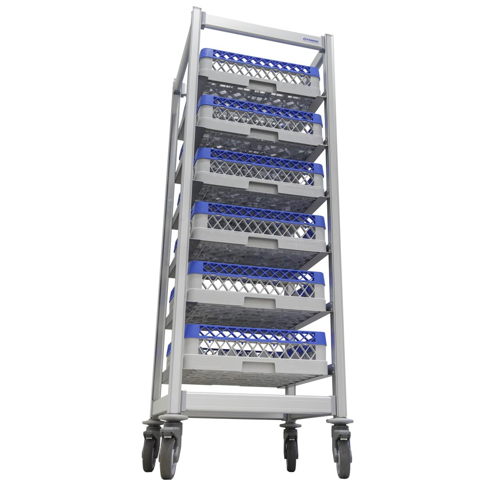 Regalwagen für Gläserspülkörbe Kunststoff